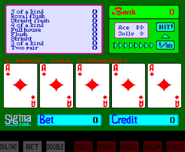 Sigma Poker 2000 Screenshot 1